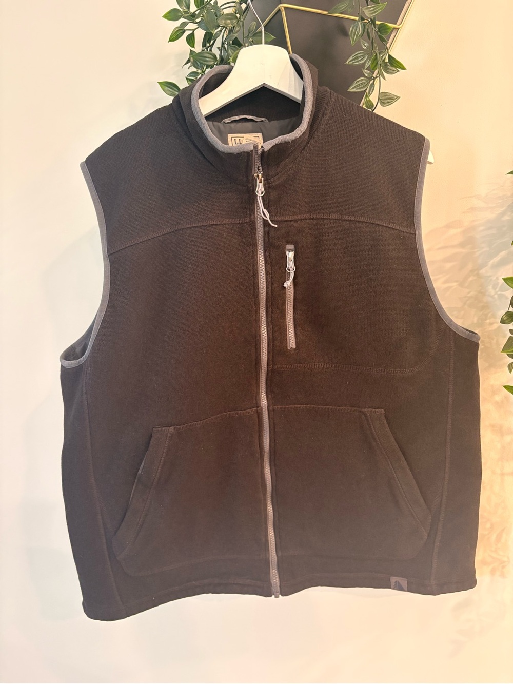 L.L Bean black Fleece Zip-Up Vest